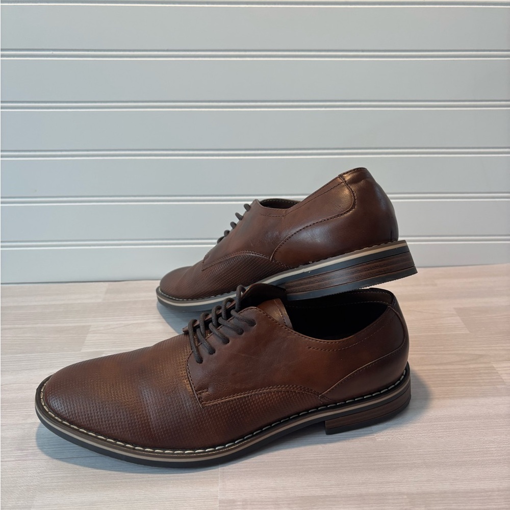 Men's Brown Leather Parker and Sky Dress Shoes